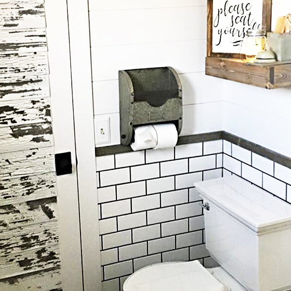 Distressed Metal Bathroom Caddy