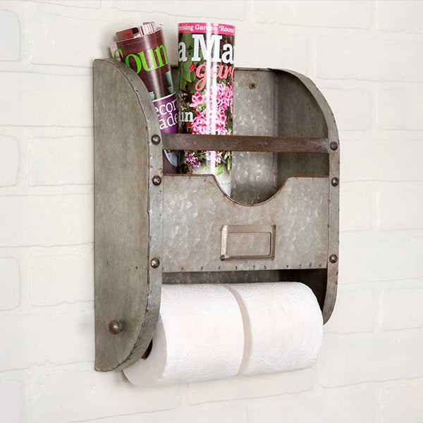 Distressed Metal Bathroom Caddy