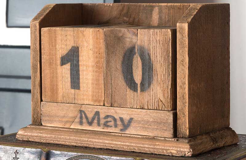 Wooden Block Calendar