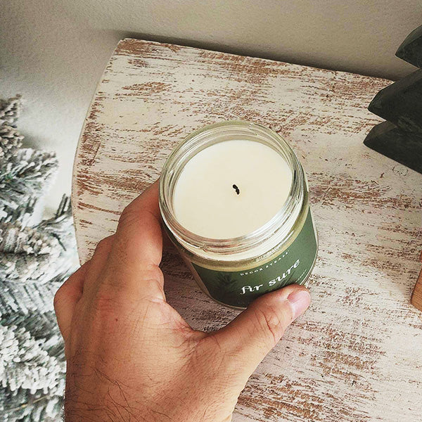 Fir Sure Soy Candle - Clear Jar - 9 oz | Tolkye Exclusive