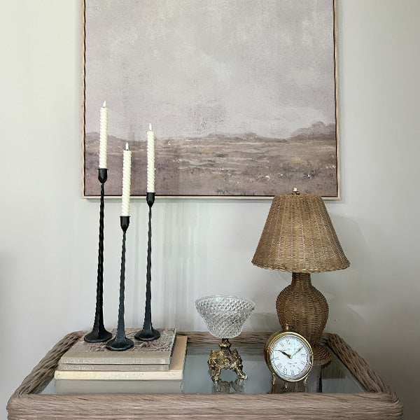 Tall Taper Iron Candle Holders, Set of Three