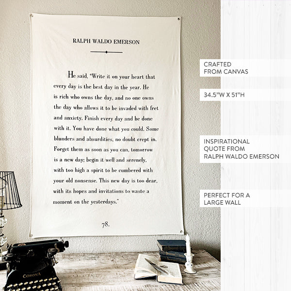 51 Inch Ralph Waldo Emerson Hanging Wall Decor