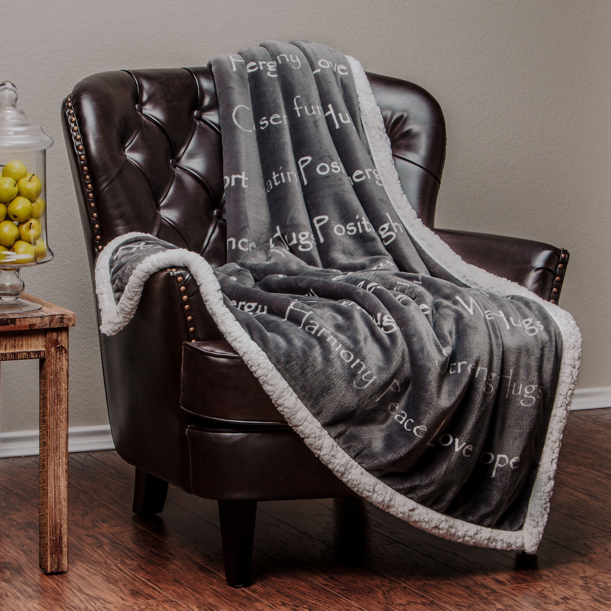 Gift Faux Fur Comfort Words Throw Blanket-Tolkye