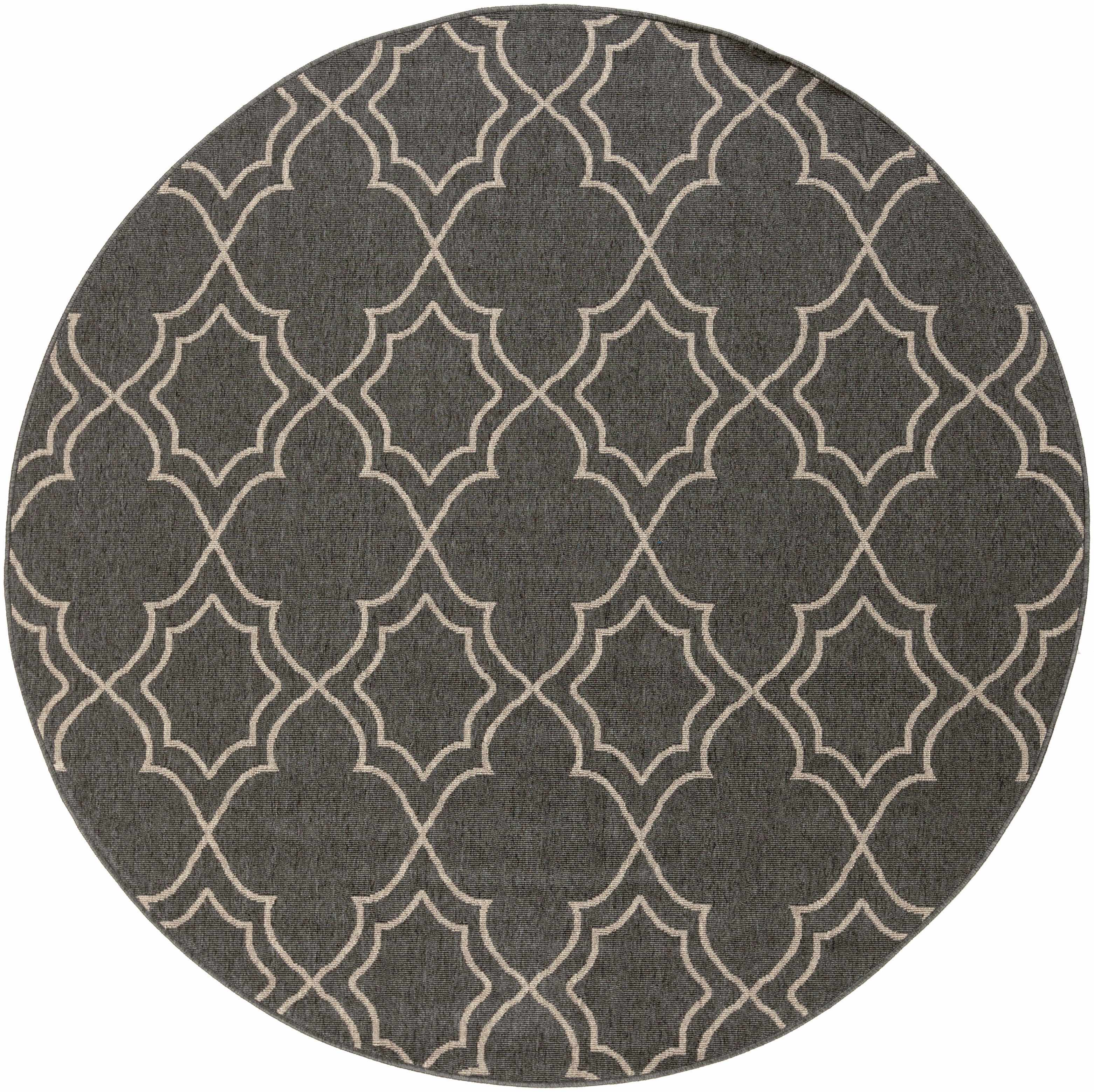 Black Modern Farmhouse Outdoor Rug