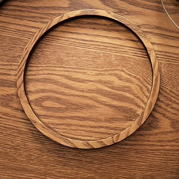 Tabletop Round Wood Serving Tray with Cloche