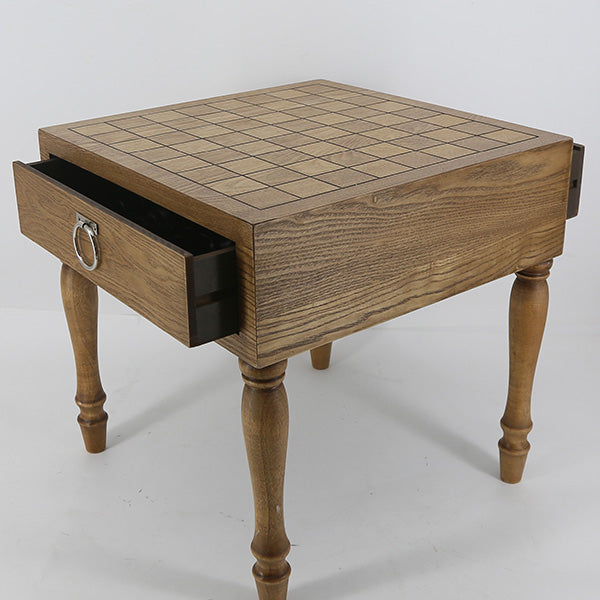 Chess Table with Drawers (With Chess Pieces)