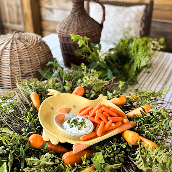 Chirpy Chick and Egg Serving Plate, Set of Two