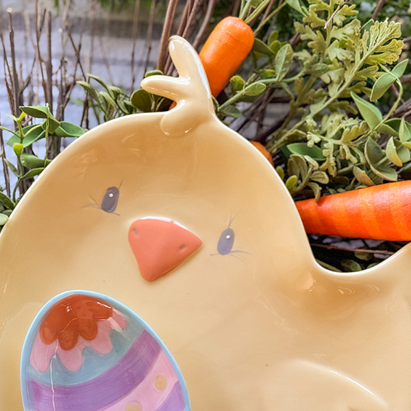 Chirpy Chick and Egg Serving Plate, Set of Two