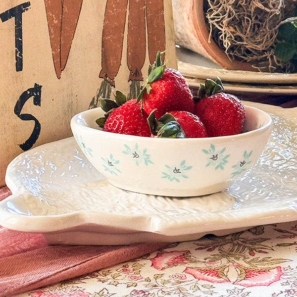 Easter Bunny Serving Tray with Dipping Bowl