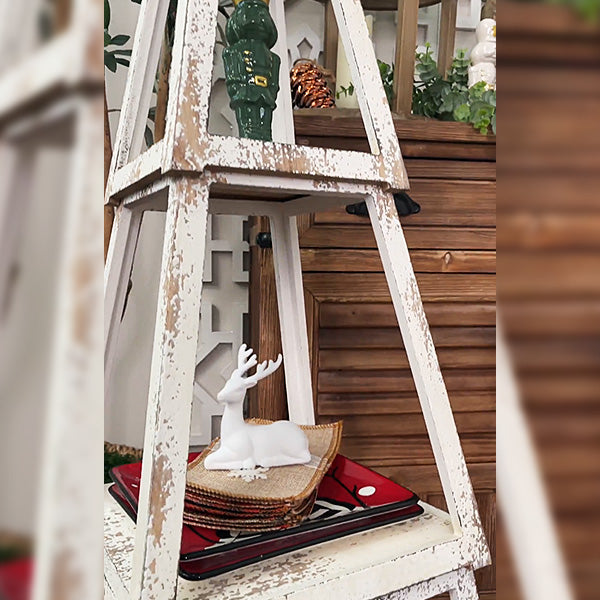 HUGE 50 Inch Distressed Wood Tree Shelf