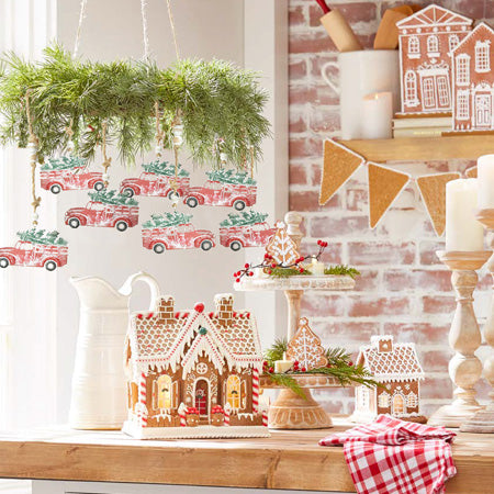 Classic Metal Red Truck Garland