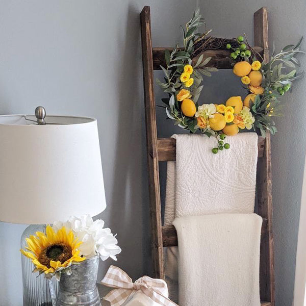 Fresh Citrus and Lush Floral Spring Wreath