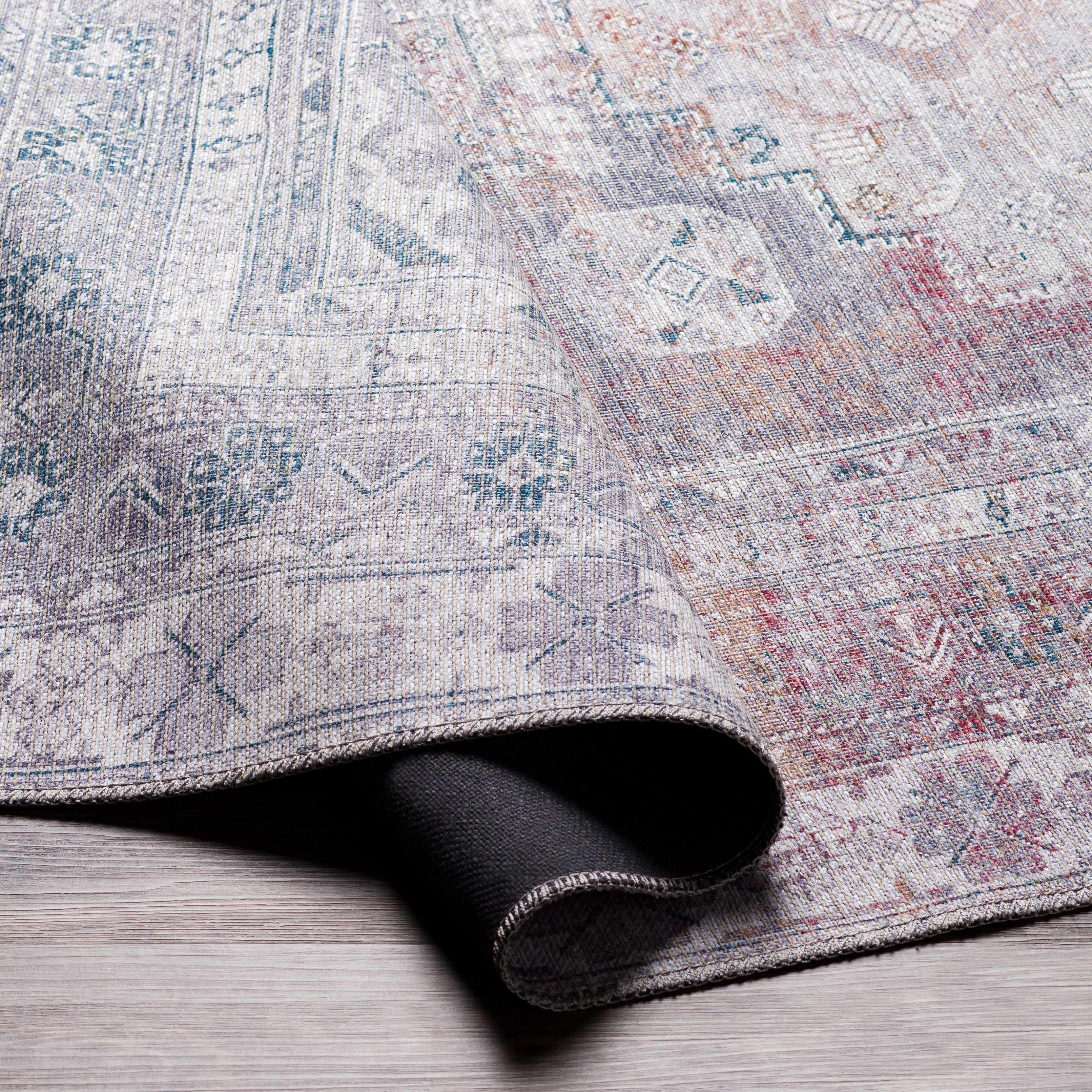 Geometric Brown Washable Area Rug