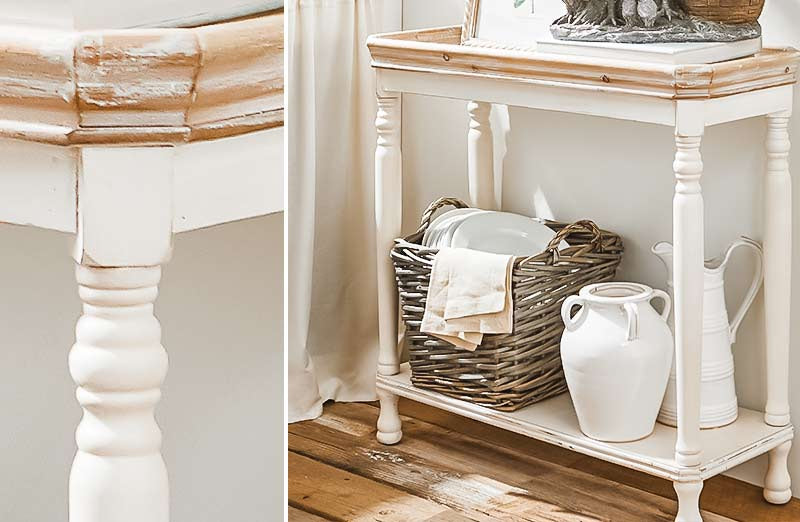 Tray Top Cottage Console Table