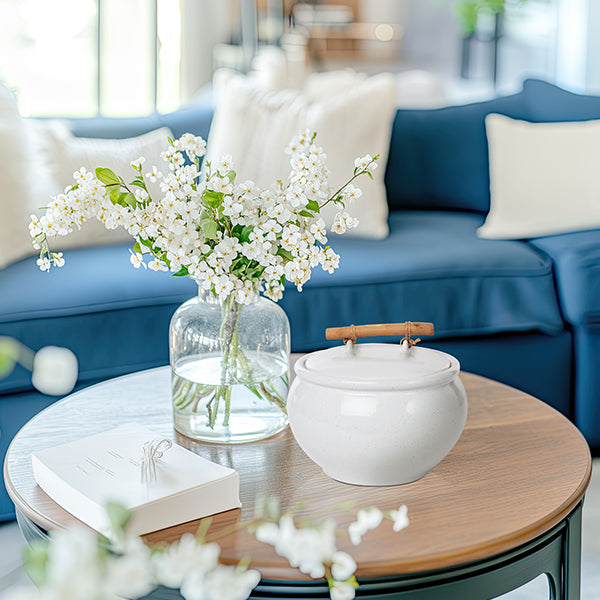 Ceramic Container with Driftwood Handle