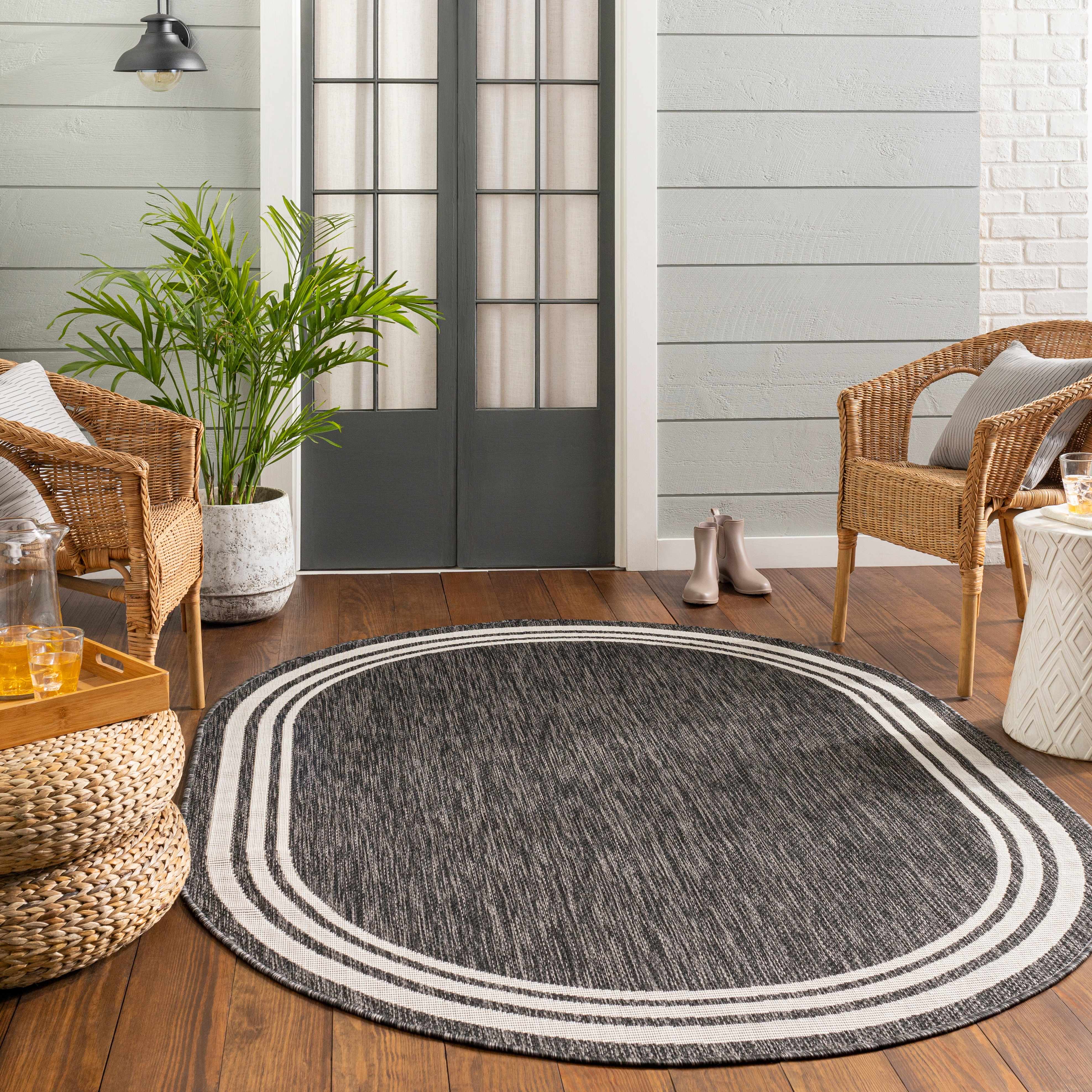 Charcoal Outdoor Rug
