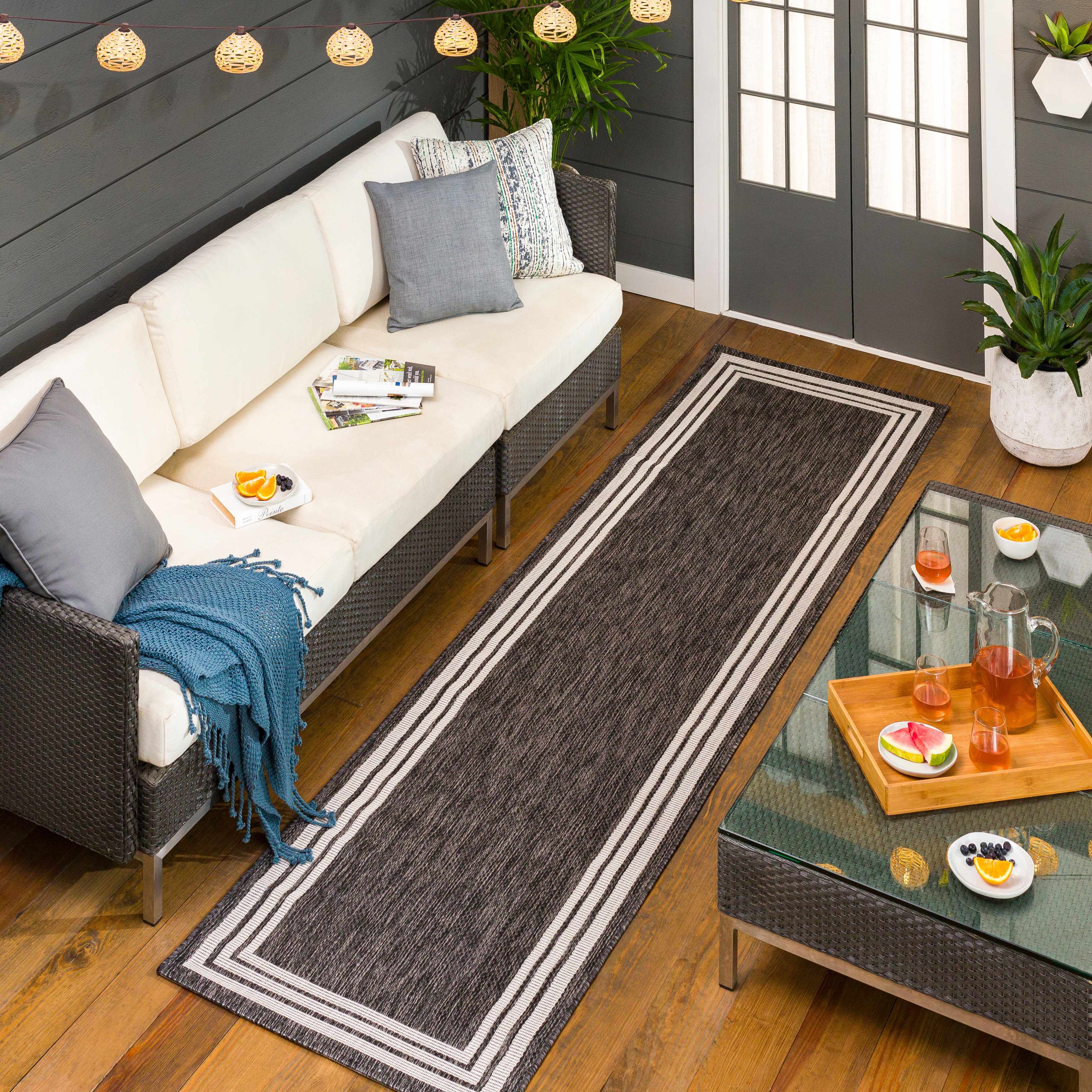 Charcoal Outdoor Rug