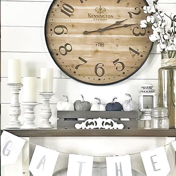 Large Wooden Vintage Candle Holders, Set of 3