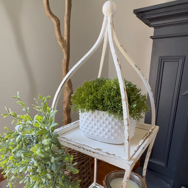 43 Inch Distressed 3 Tiered Shelving Unit