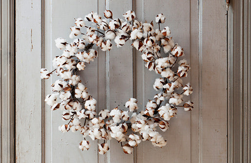 *LARGE* Preserved Cotton Wreath