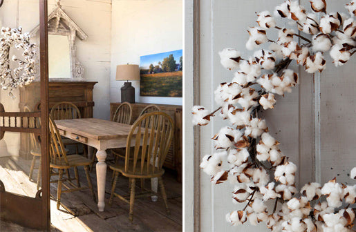 *LARGE* Preserved Cotton Wreath