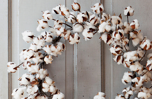 *LARGE* Preserved Cotton Wreath