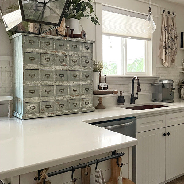 Vintage Inspired Library Card File Cabinet