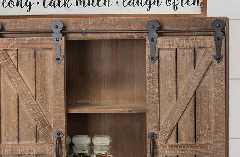 Sliding Barn Doors Storage Cabinet
