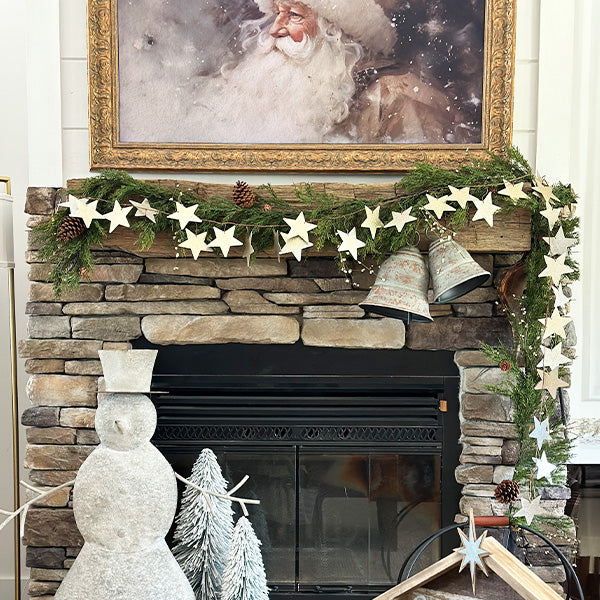 10 Feet Gold Metal Star Garland