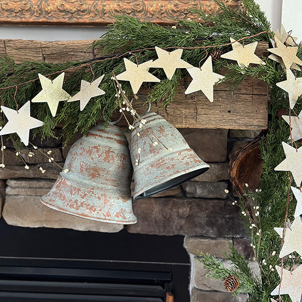10 Feet Gold Metal Star Garland