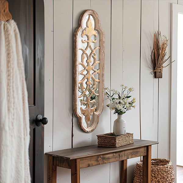 Fleur De Lis Distressed Accent Mirror