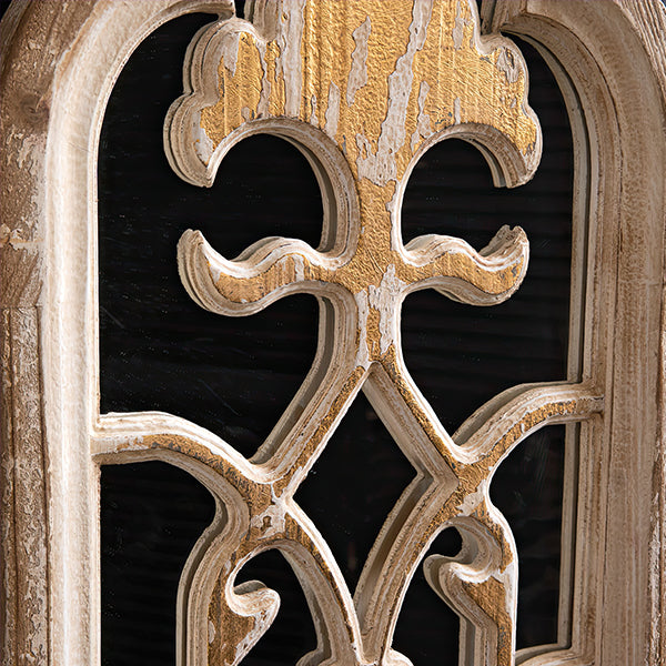 Fleur De Lis Distressed Accent Mirror