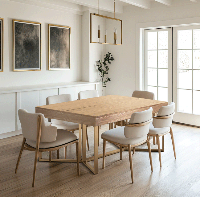 55 Inch Transforming Wood Table to Desk