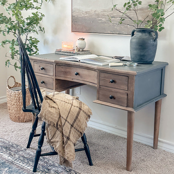 5 Drawer Executive Wood Desk