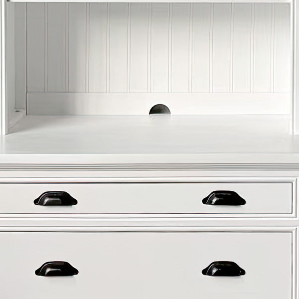 74 Inch Multi-Function Writing Desk with Bookcase File Cabinet