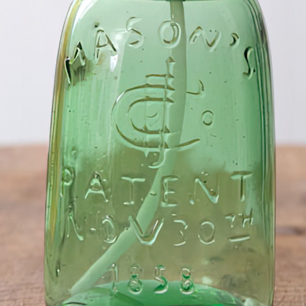 Embossed 1858 Green Soap Dispenser, Set of Two