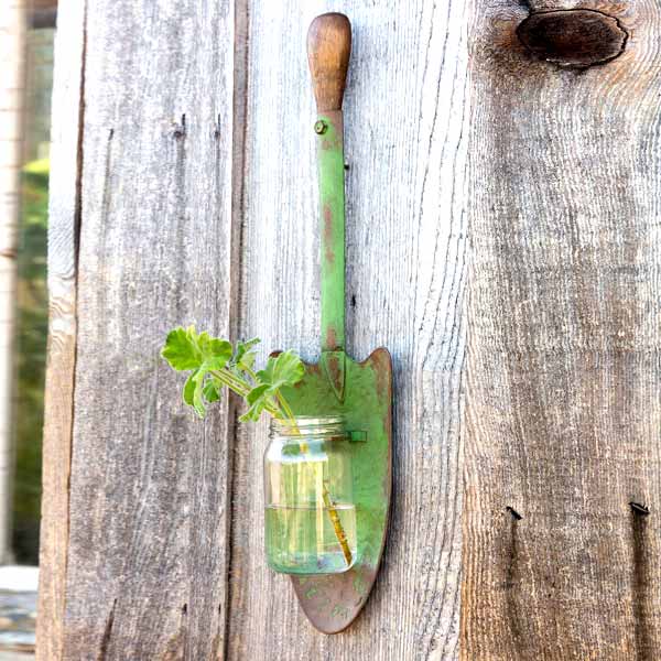Wall Mounted Green Shovel Planter