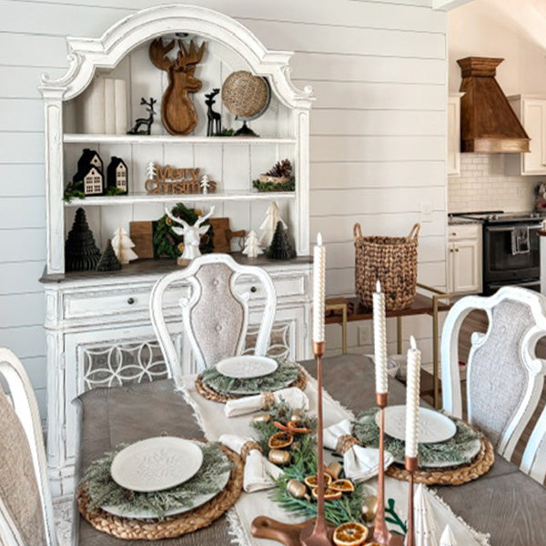 22 Inch Reindeer Wooden Dough Bowl