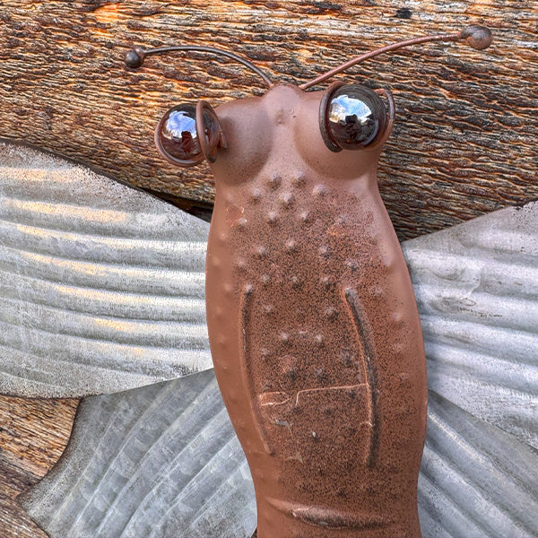 Large Shimmering Metal Dragonfly Wall Accents, Set of 2