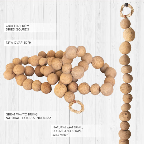 Dried Gourd Ball Garland