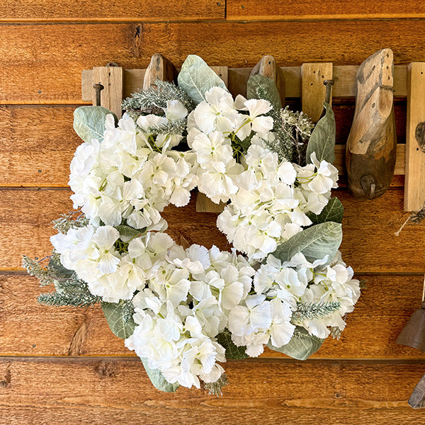 Hydrangea and Magnolia Wreath