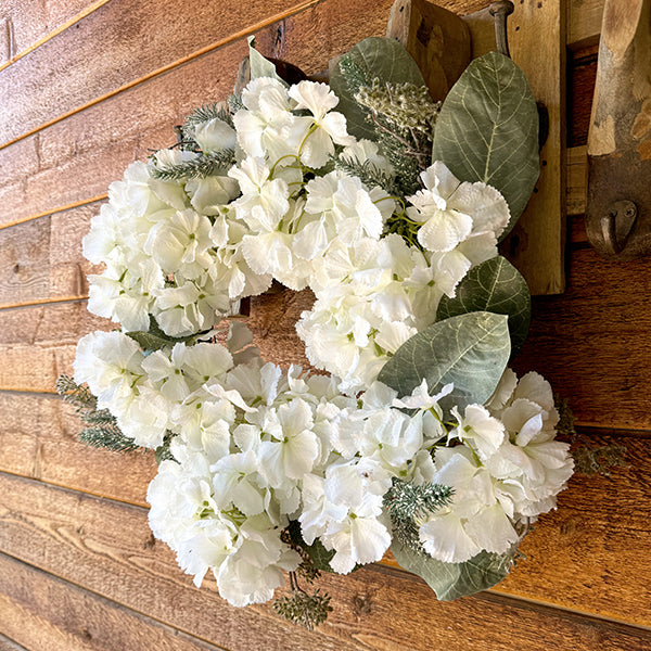 Hydrangea and Magnolia Wreath