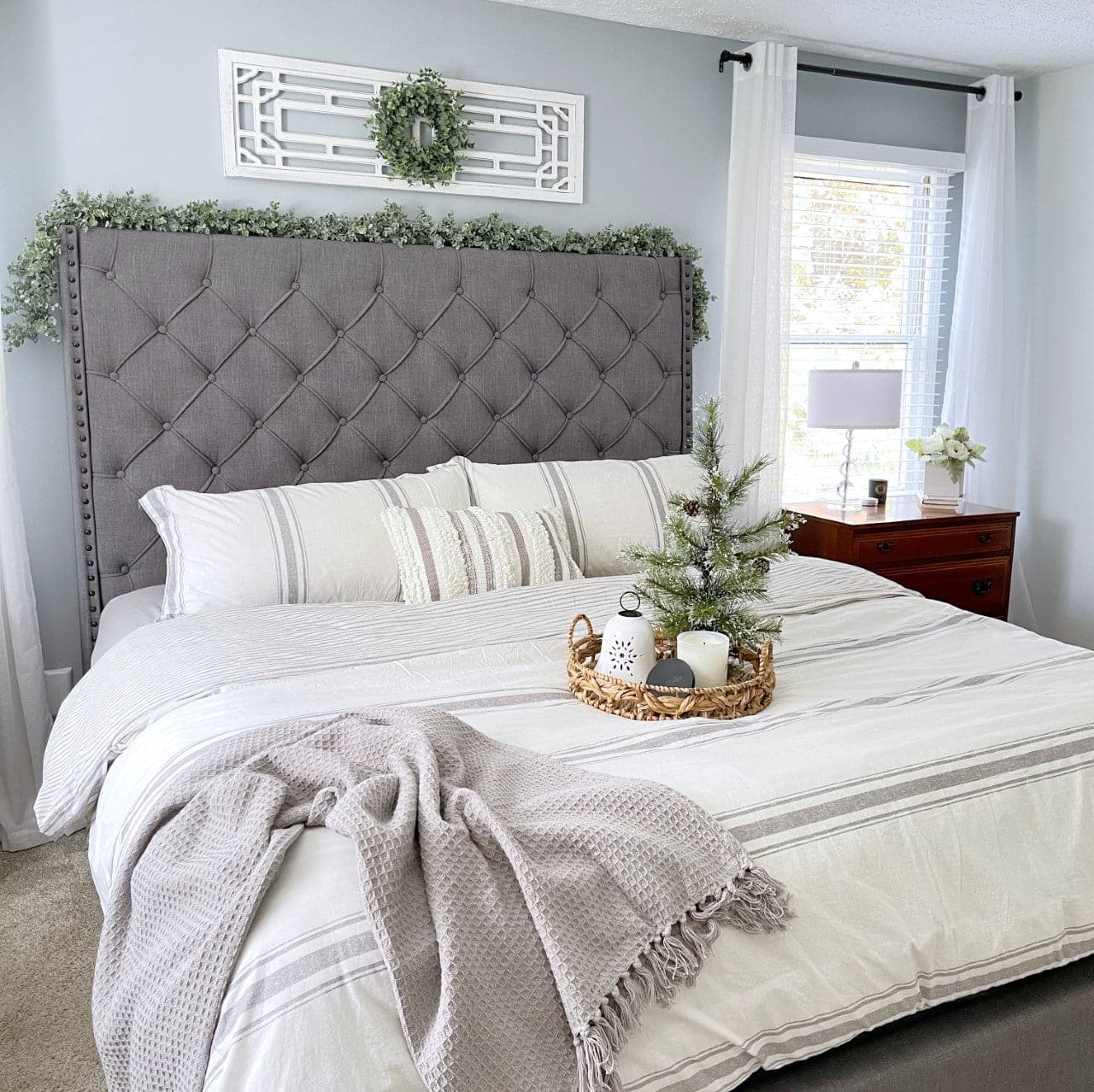 Waffle Cotton Knit Tassel Fringe Throw-Tolkye