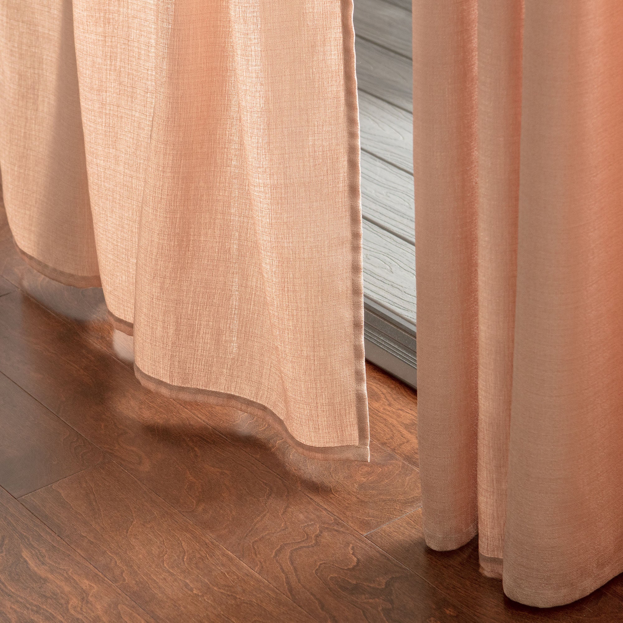 Faux Belgian Flax Solid Curtains-Tolkye