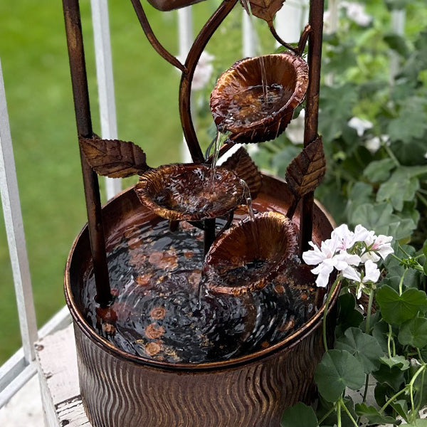 Cascading Leaves Outdoor Fountain