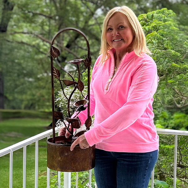 Cascading Leaves Outdoor Fountain