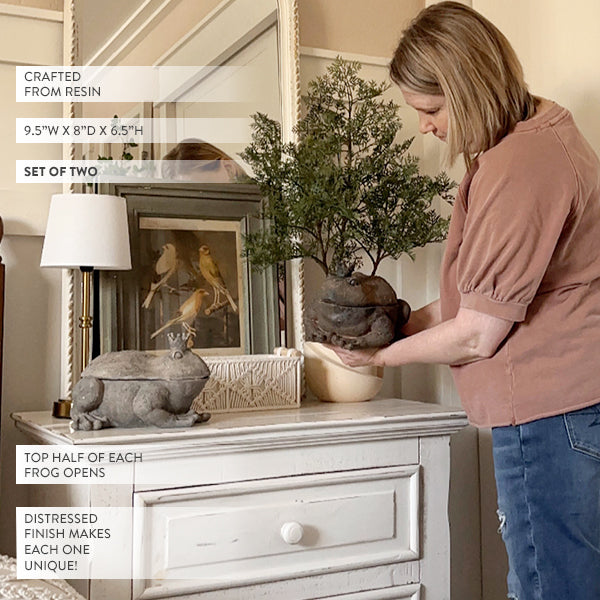 Crowned Frog Mini Storage Box, Set of 2