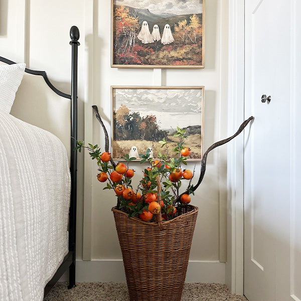 41 Inch Faux Pomegranate Fruit Stems and Branches