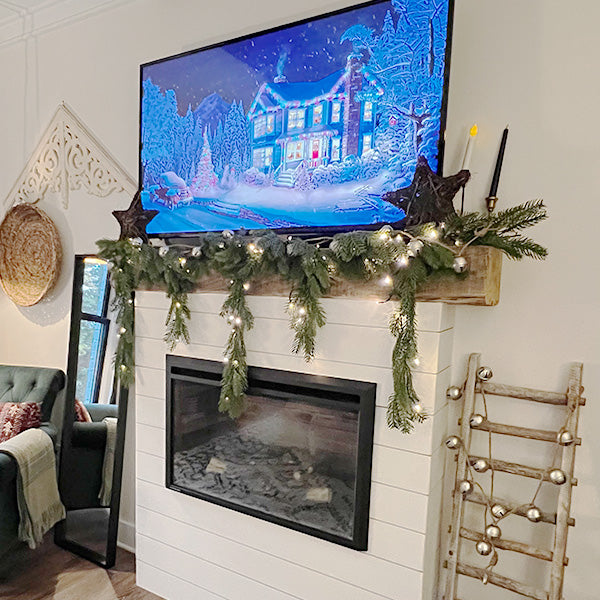 6 Foot Long Pre-Lit Faux Pine Garland