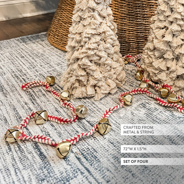 Jingle Bell Garland, Set of Four